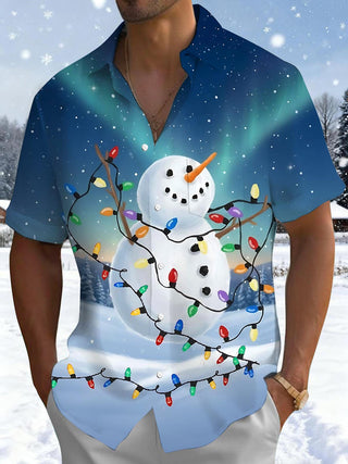 men's Christmas shirt front view holiday party