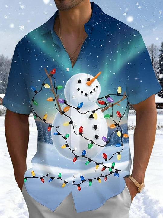 men's Christmas shirt front view holiday party