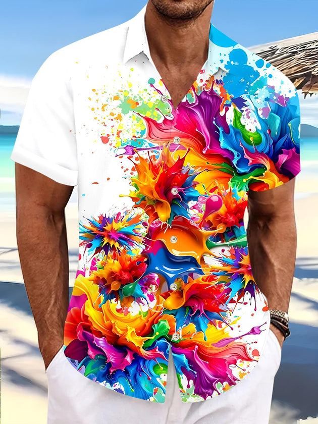 men's tie dye shirt front view
