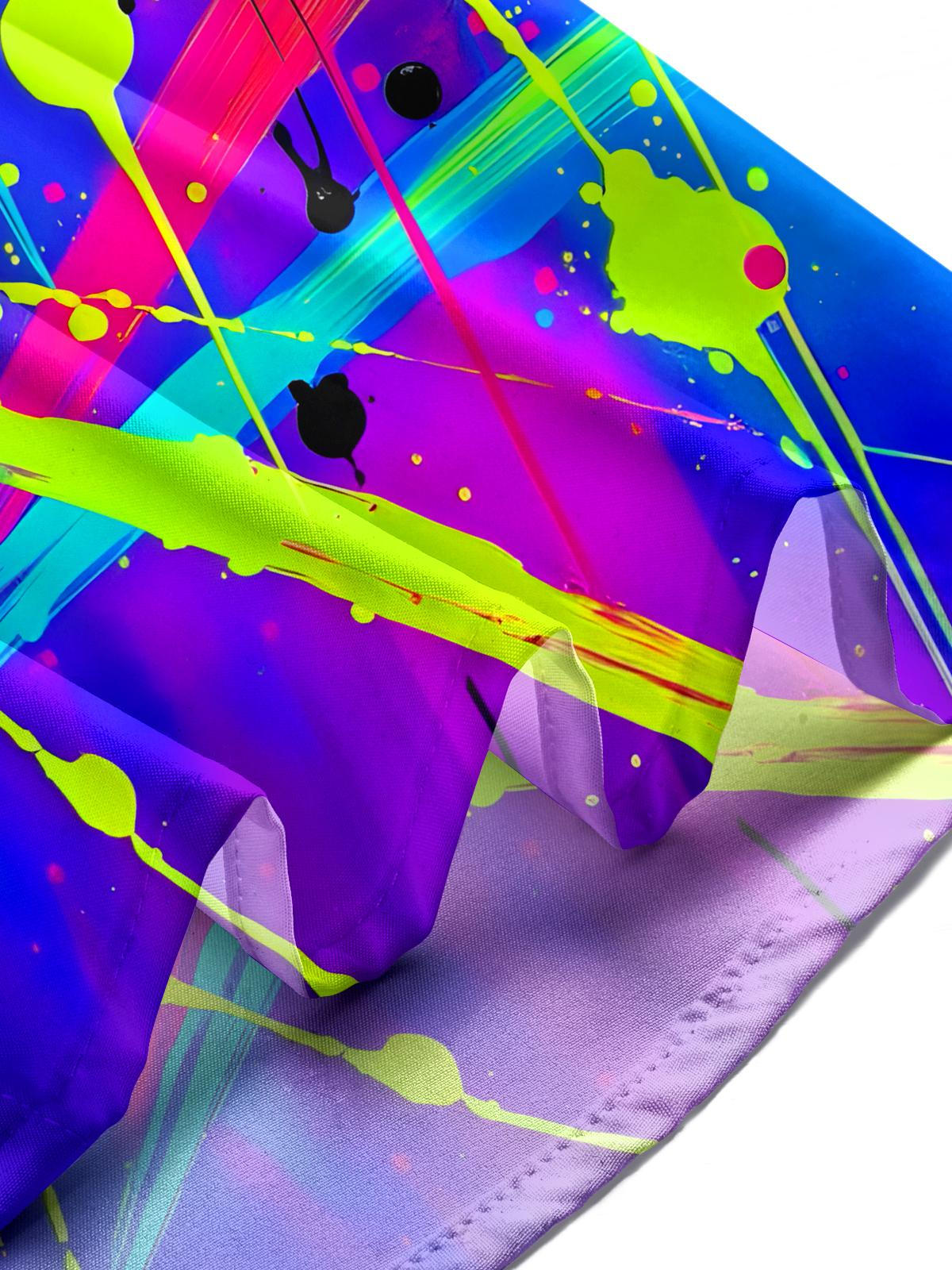 Tie Dye Abstract Men's Pocket Short Sleeve Shirts