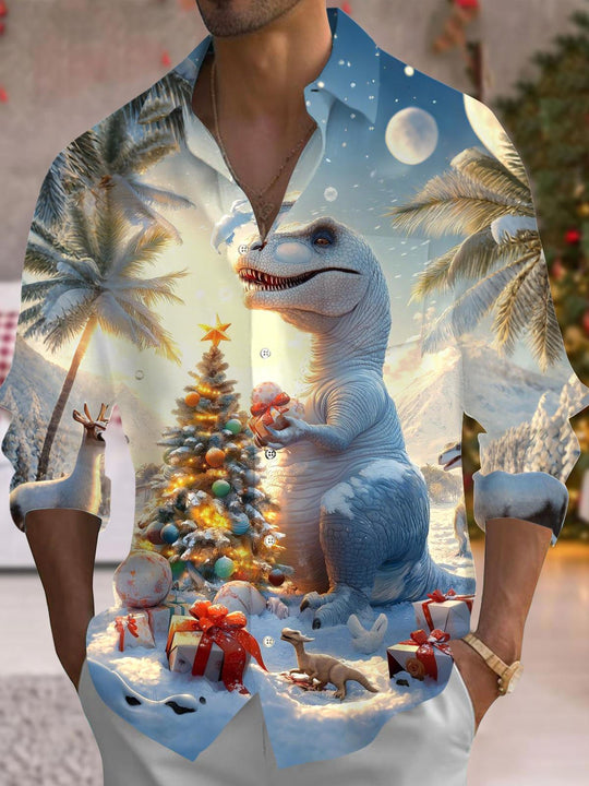 men's Christmas shirt front view holiday party
