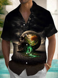 Skull Men's Pocket Short Sleeve Shirts