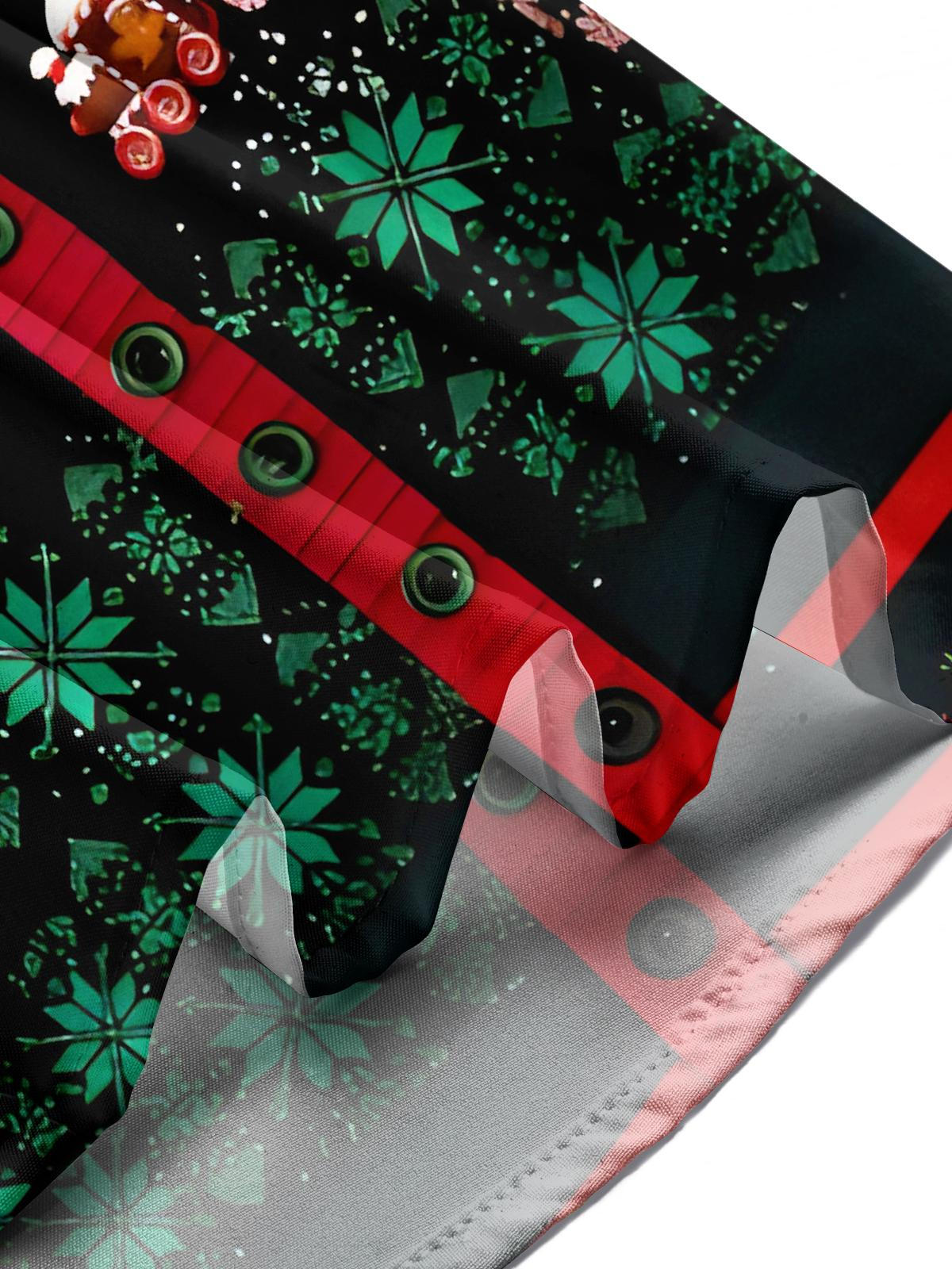 Funny Gingerbread Men Christmas Trees Snowflakes Xmas Men's Pocket Short Sleeve Shirts