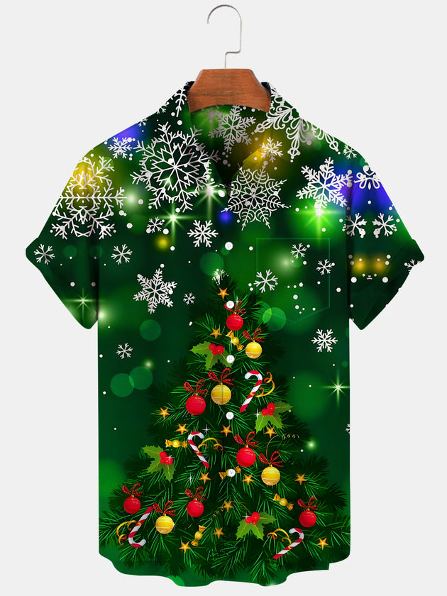 men's Christmas shirt front view holiday party