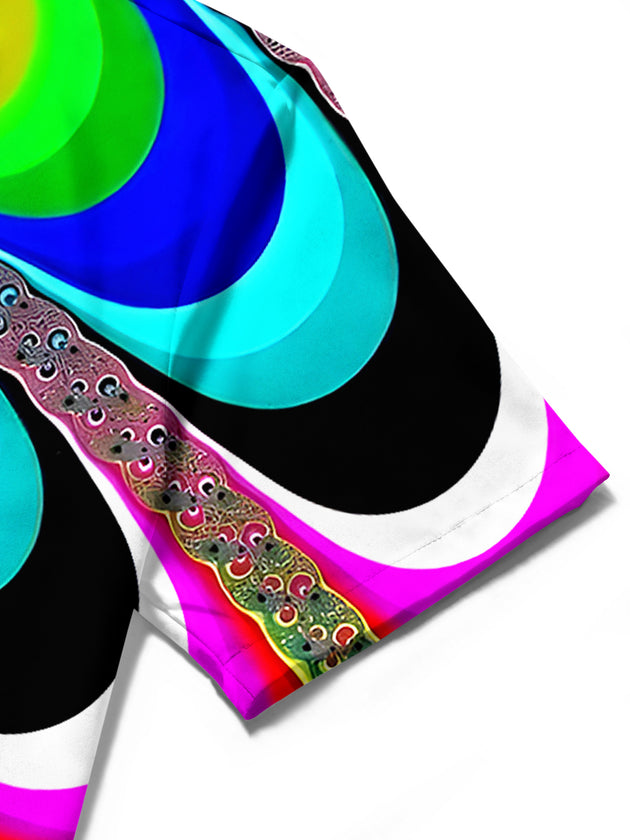 men's tie dye shirt close-up short sleeve