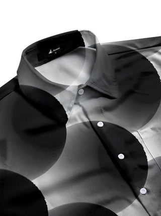 men's pattern print shirt side view