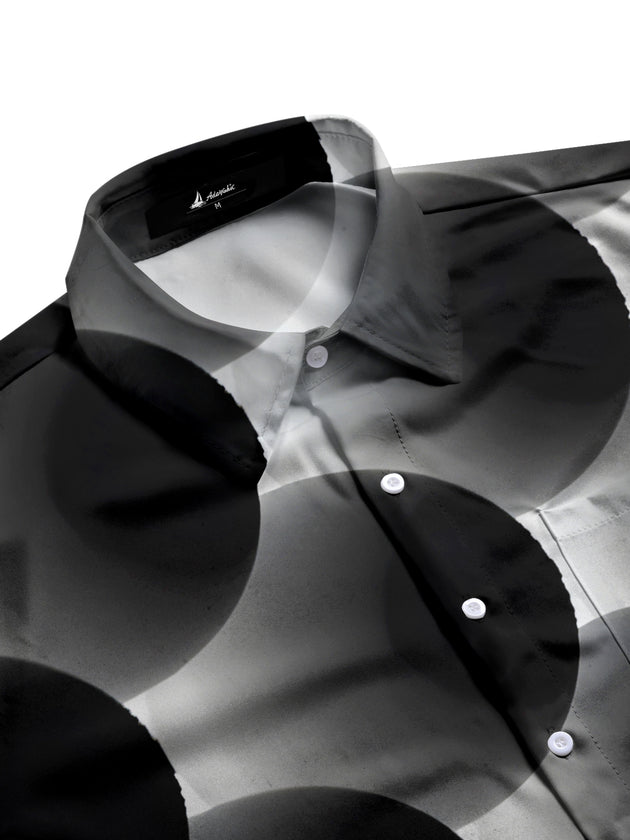 men's pattern print shirt side view