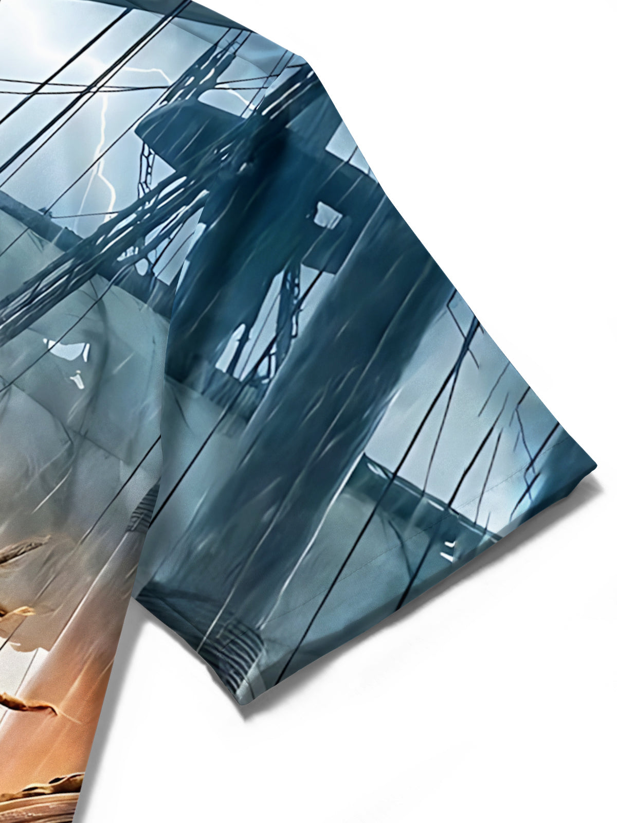 Pirate Print Men's Pocket Short Sleeve Shirts