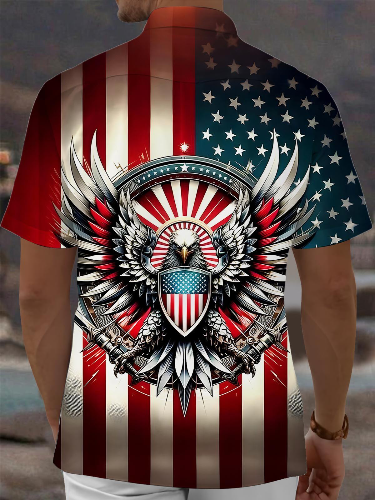 men's patriotic shirt back view