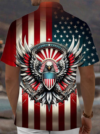 men's patriotic shirt back view