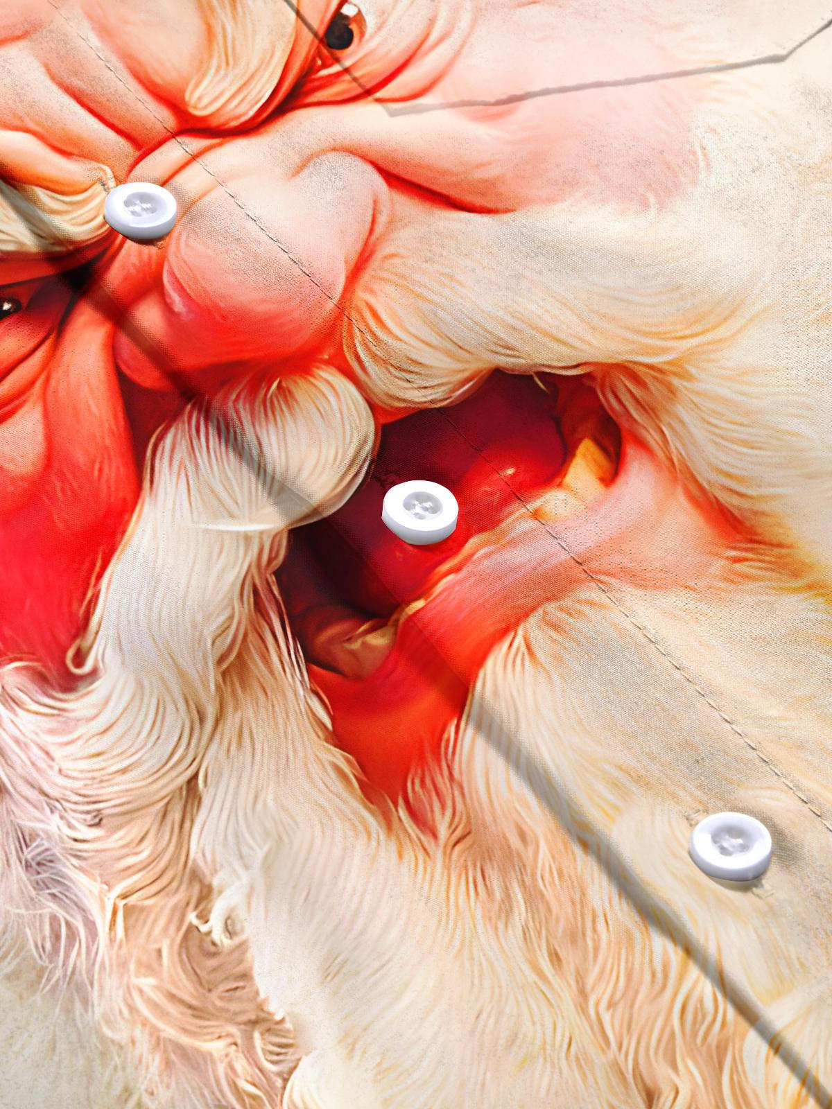 Funny Angry Santa Claus Xmas Men's Pocket Short Sleeve Shirts