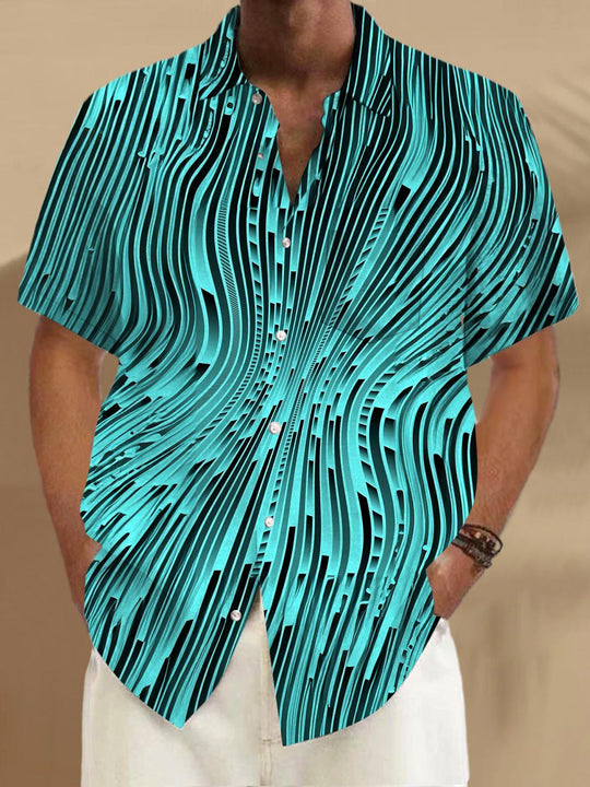 men's patterned sweater shirt front view