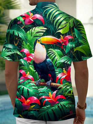 men's aloha shirt back view