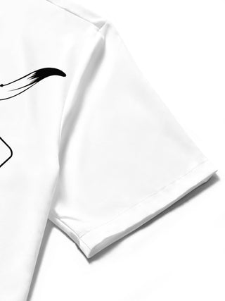 men's printed shirt close-up short sleeve