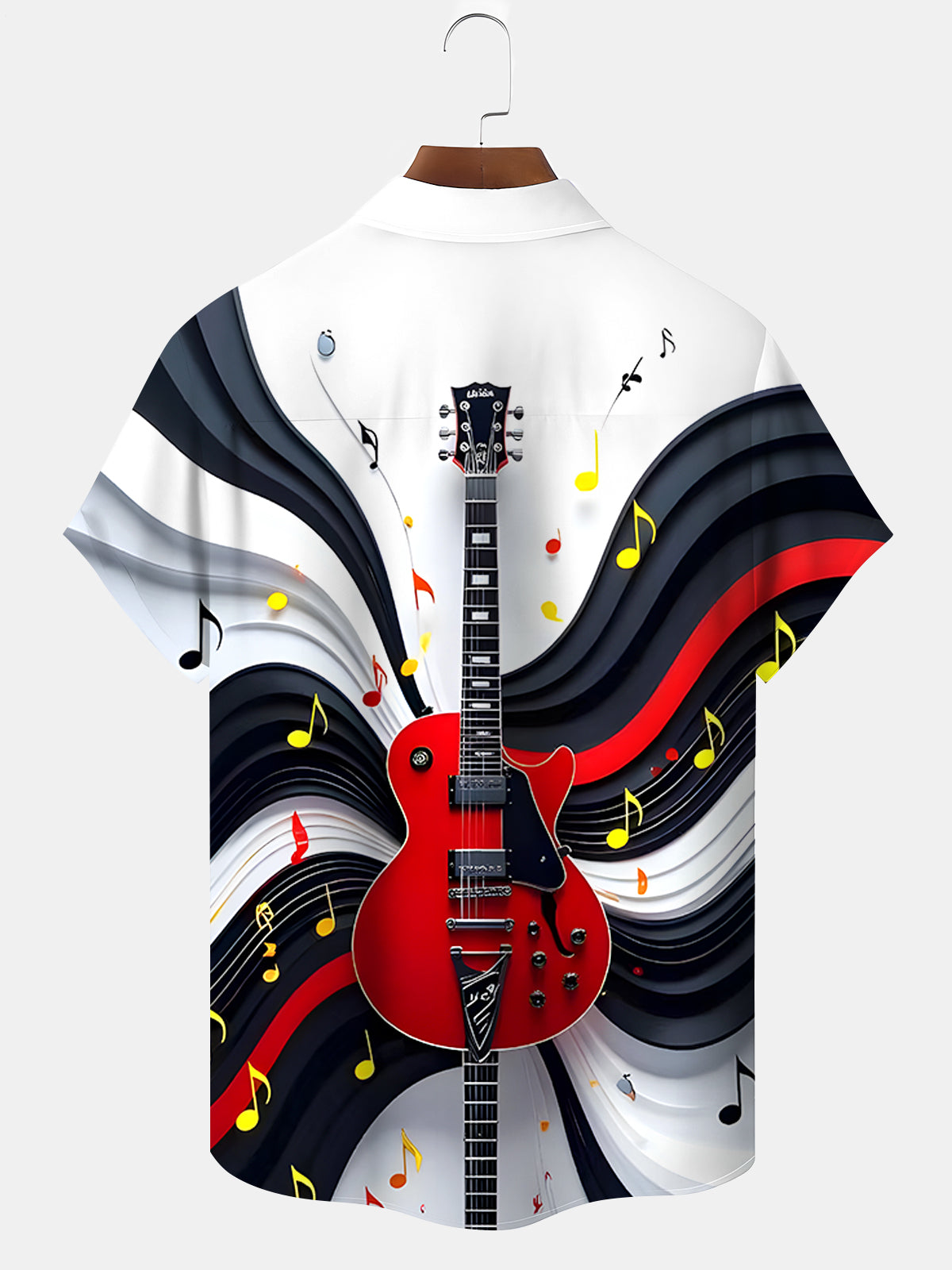 Guitar Men's Pocket Short Sleeve Shirts