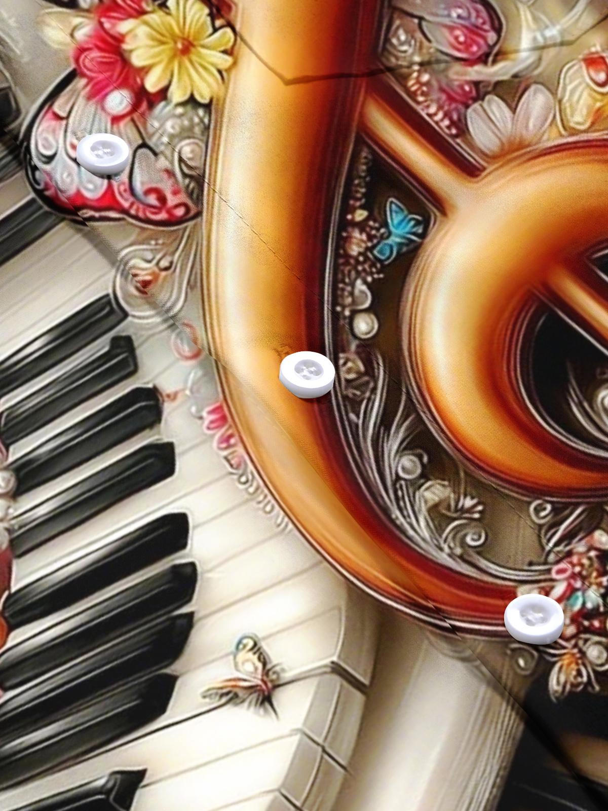 Music Art Print Men's Pocket Short Sleeve Shirts