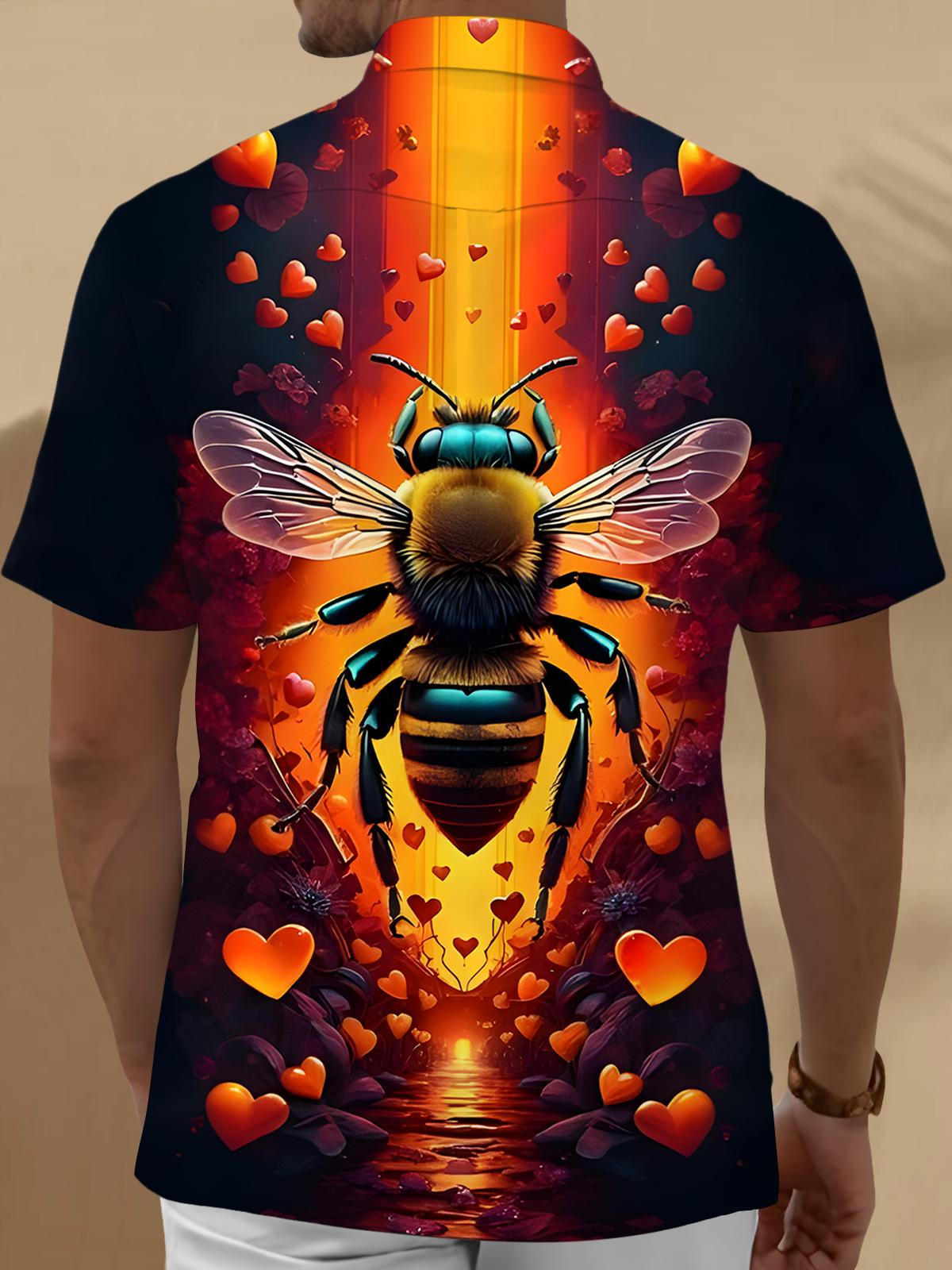 Bee Men's Pocket Short Sleeve Shirts