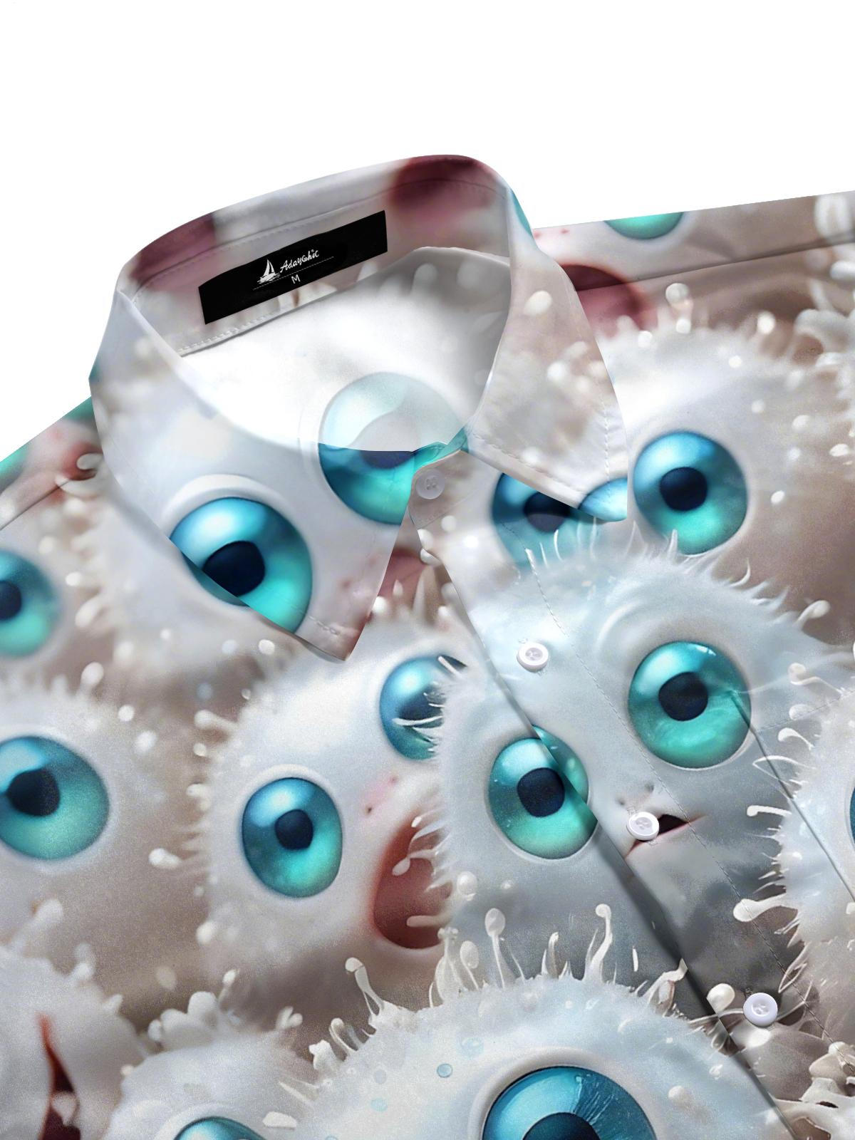 Funny Print Men's Pocket Short Sleeve Shirts