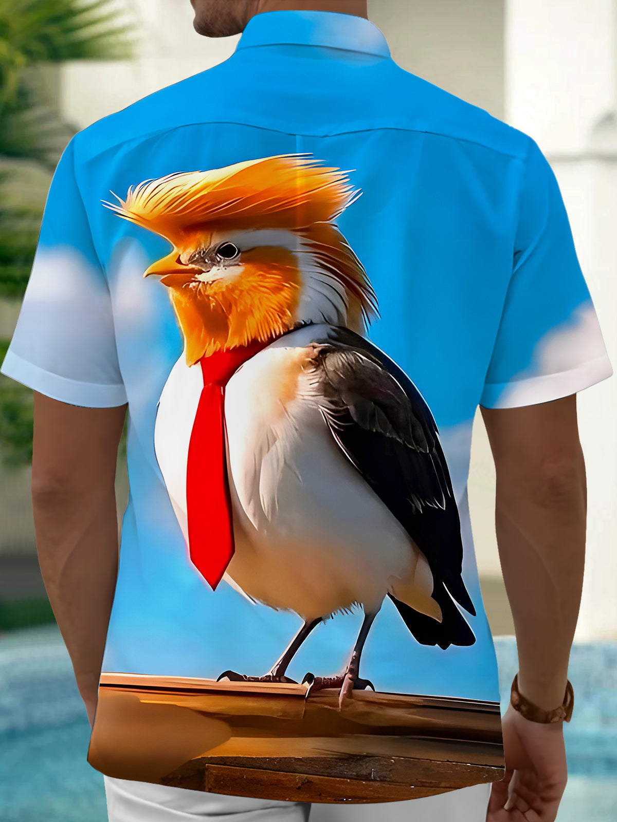 Bird Men's Pocket Short Sleeve Shirts