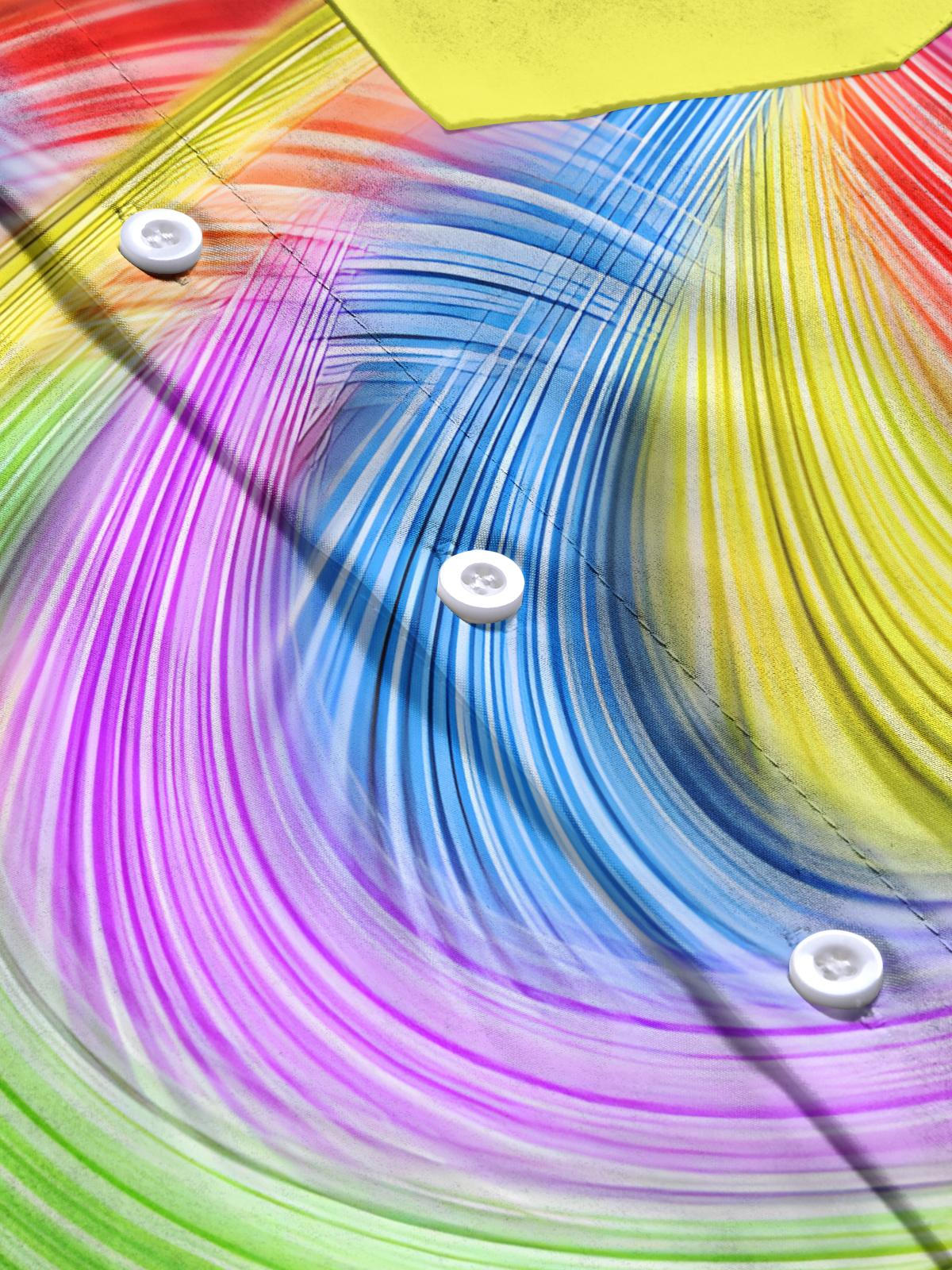 Gradient Print Men's Pocket Short Sleeve Shirts