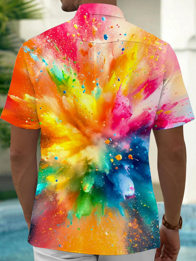 men's tye dye shirt back view