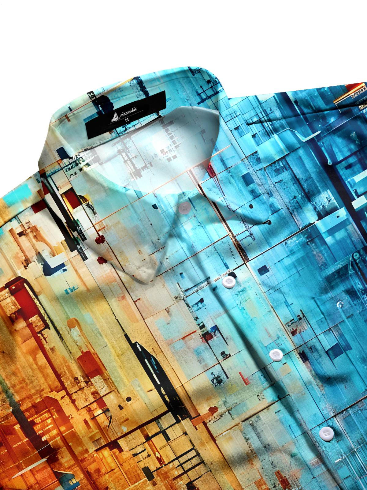 Geometry Men's Pocket Short Sleeve Shirts