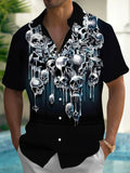 Skull Men's Pocket Short Sleeve Shirts