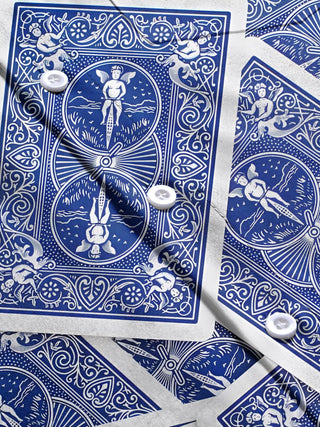 men's printed short sleeve flat lay shirt