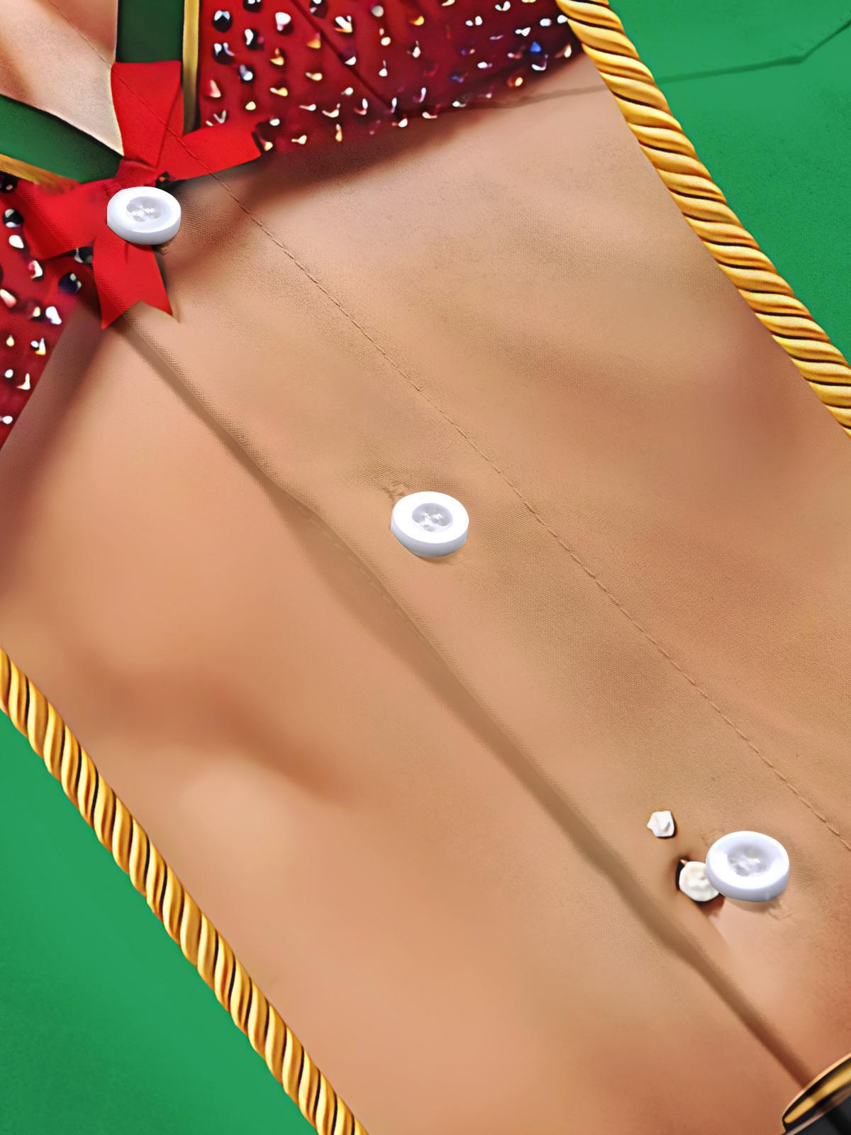 Funny Christmas Print Men's Pocket Short Sleeve Shirts