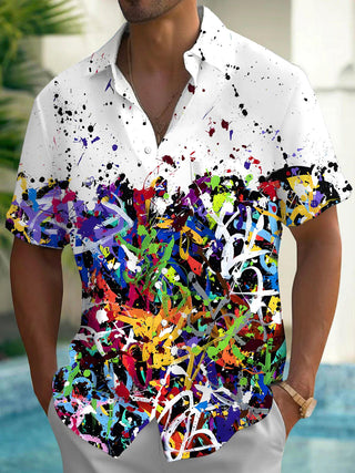 men's tie dye shirt front view