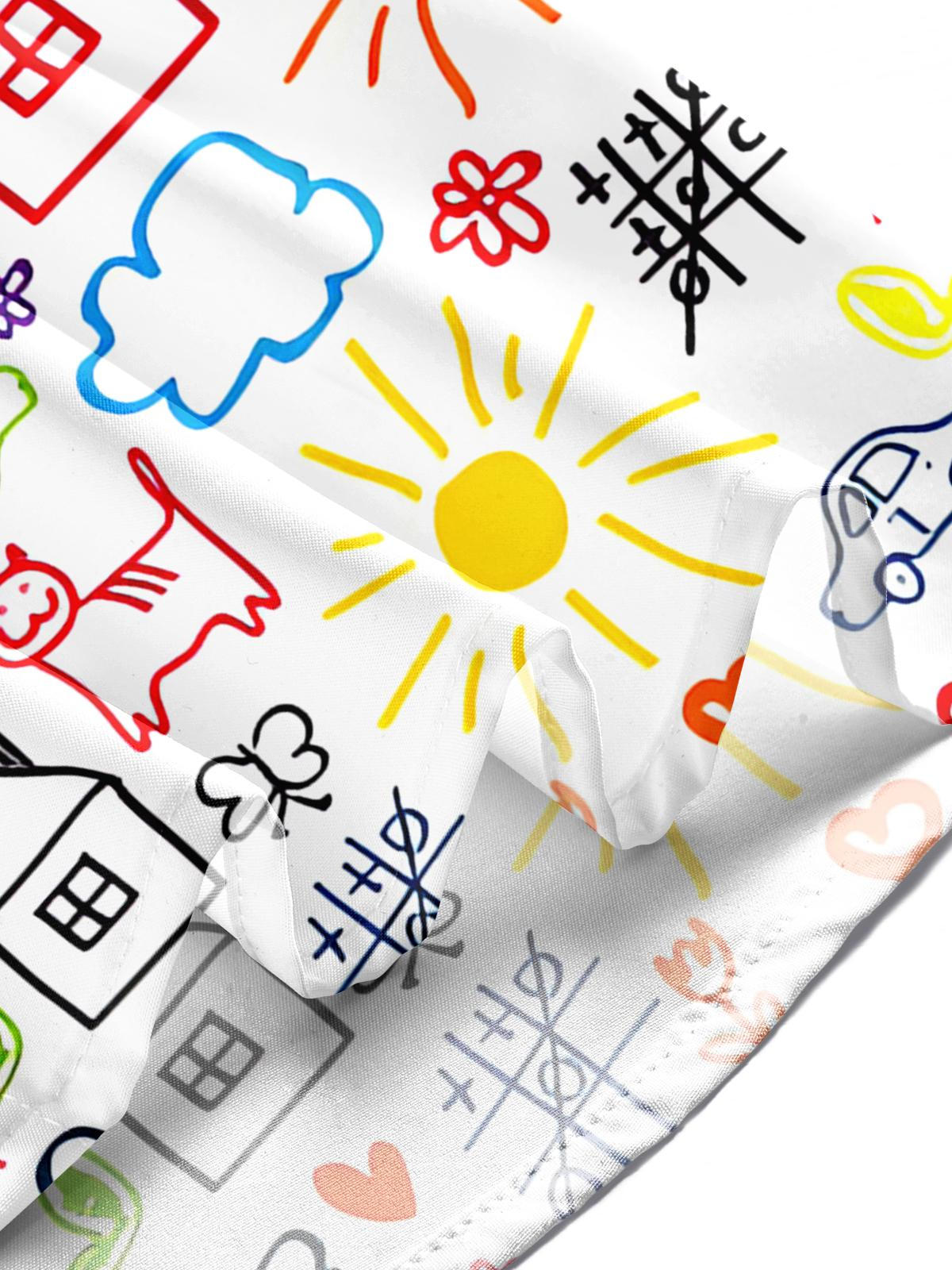 Funny Draw Men's Pocket Short Sleeve Shirts