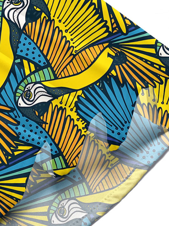 men's parrot print shirt summer vacation