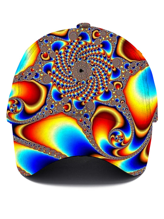 Men's abstract print baseball cap front view