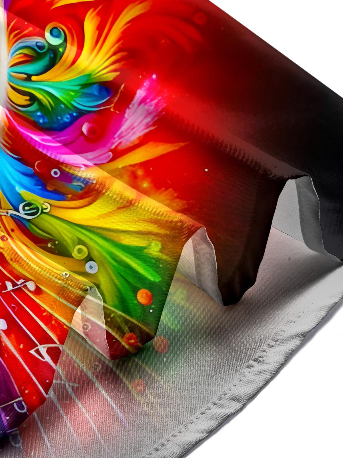 Eyes Musical Note Men's Pocket Short Sleeve Shirts