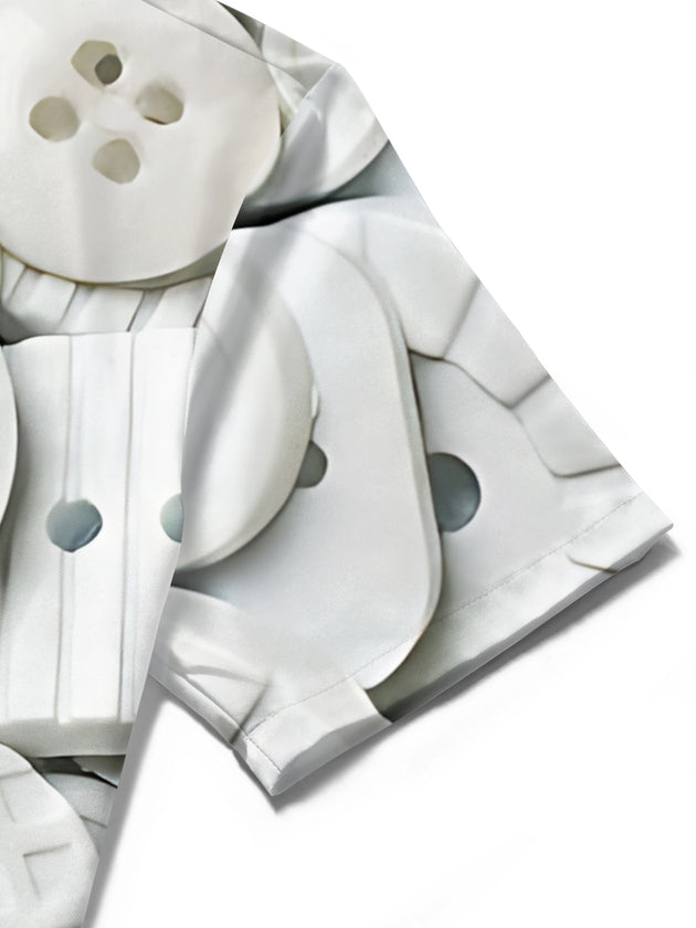 men's printed shirt close-up short sleeve