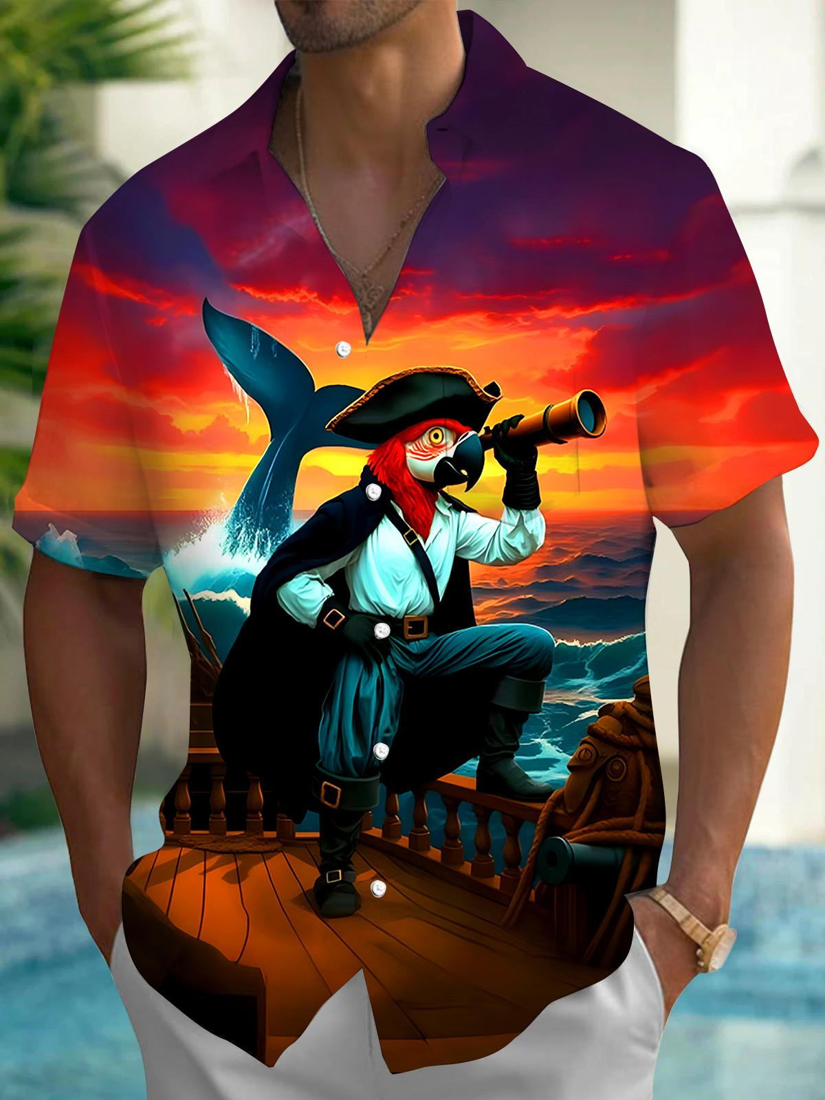 ParrotMen's Pocket Short Sleeve Shirts