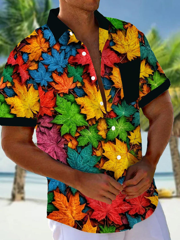 men's map print shirt front view