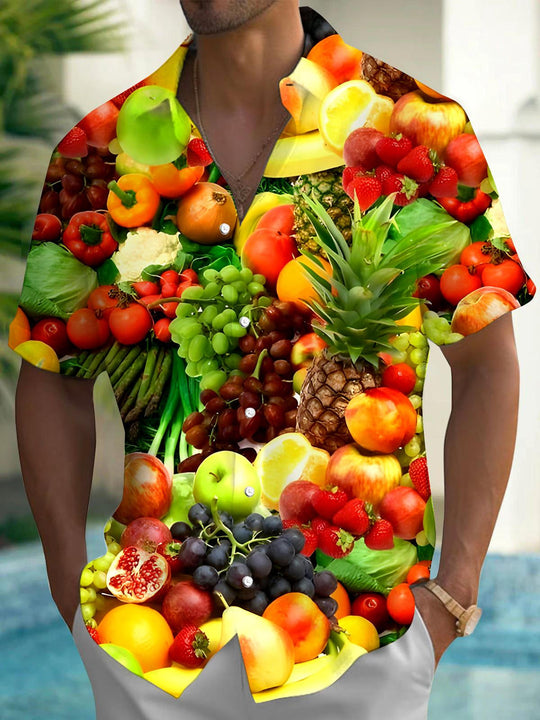 Men short sleeve pocket shirt front view