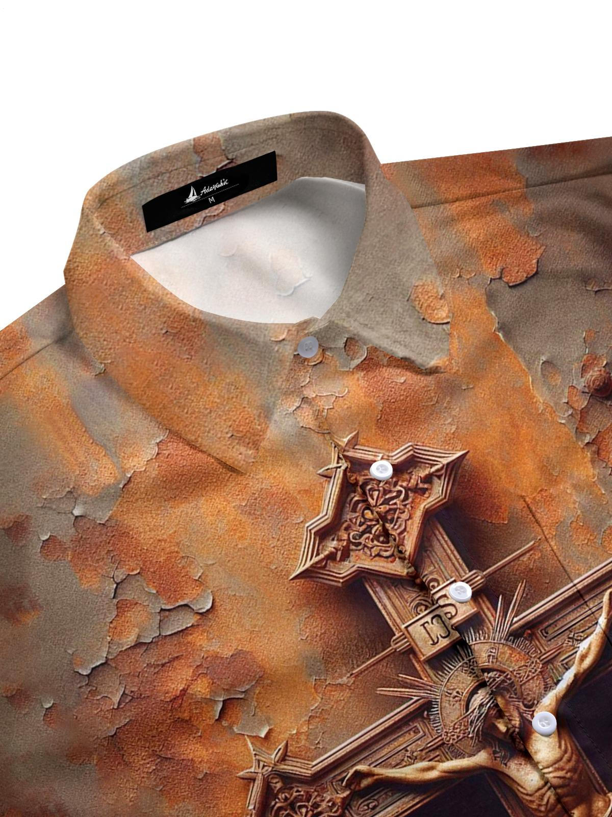 men's short sleeve shirt side view