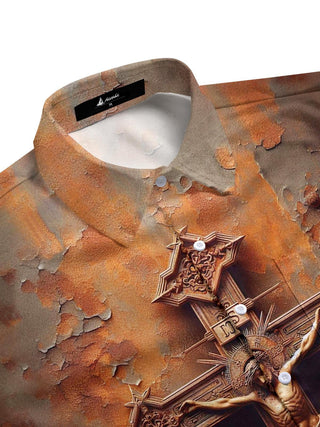 men's short sleeve shirt side view