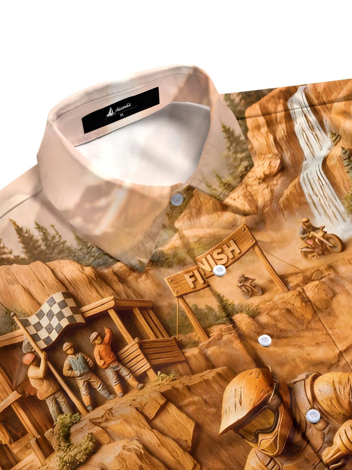 men's short sleeve shirt side view