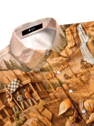 men's short sleeve shirt side view