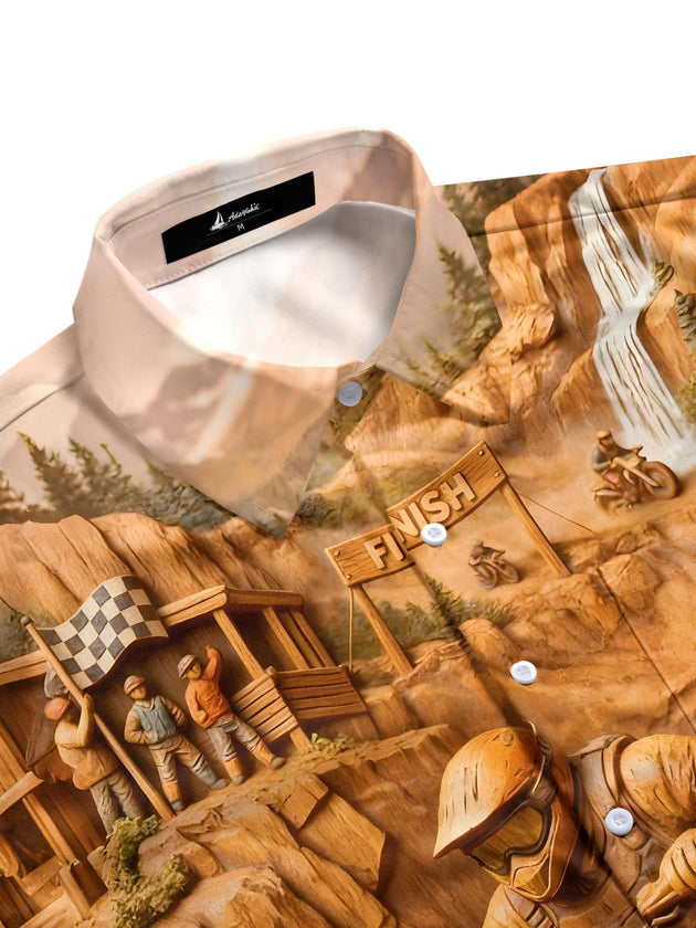 men's short sleeve shirt side view