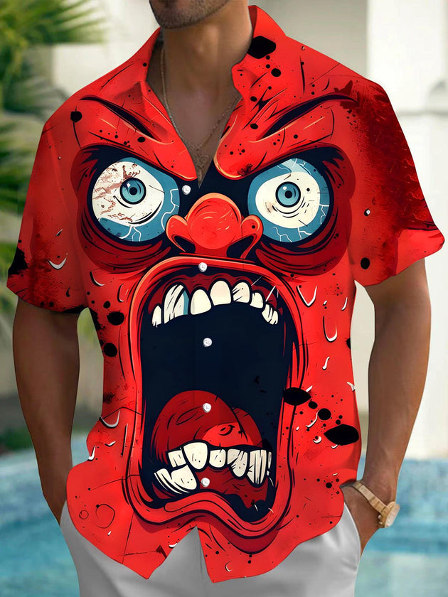 Men's short sleeve pocket shirt front view
