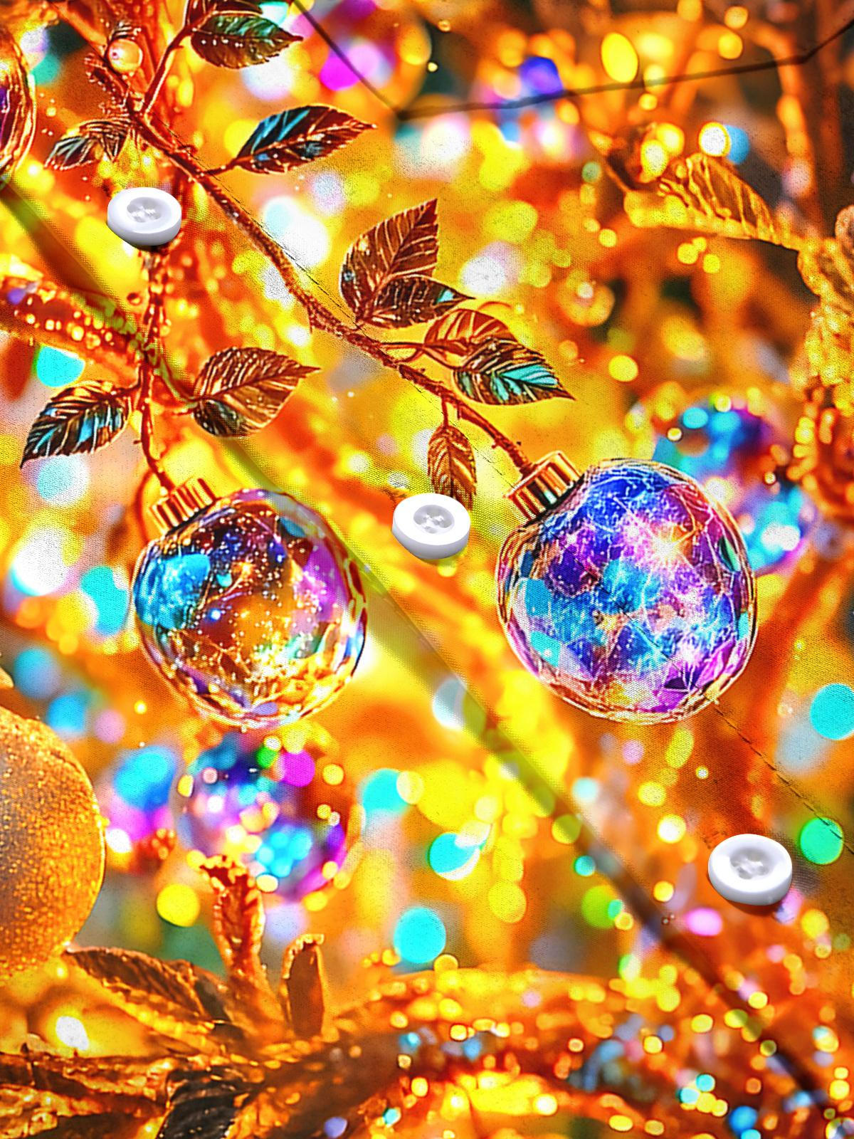 Christmas Lights Men's Pocket Long Sleeve Shirts