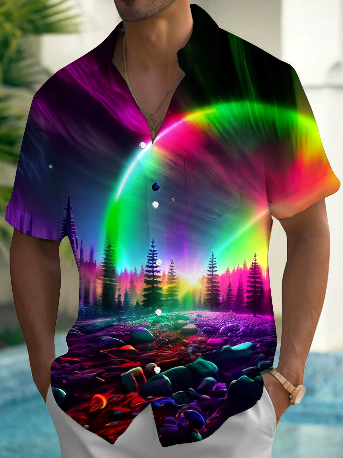 Northern Lights Men's Pocket Short Sleeve Shirts