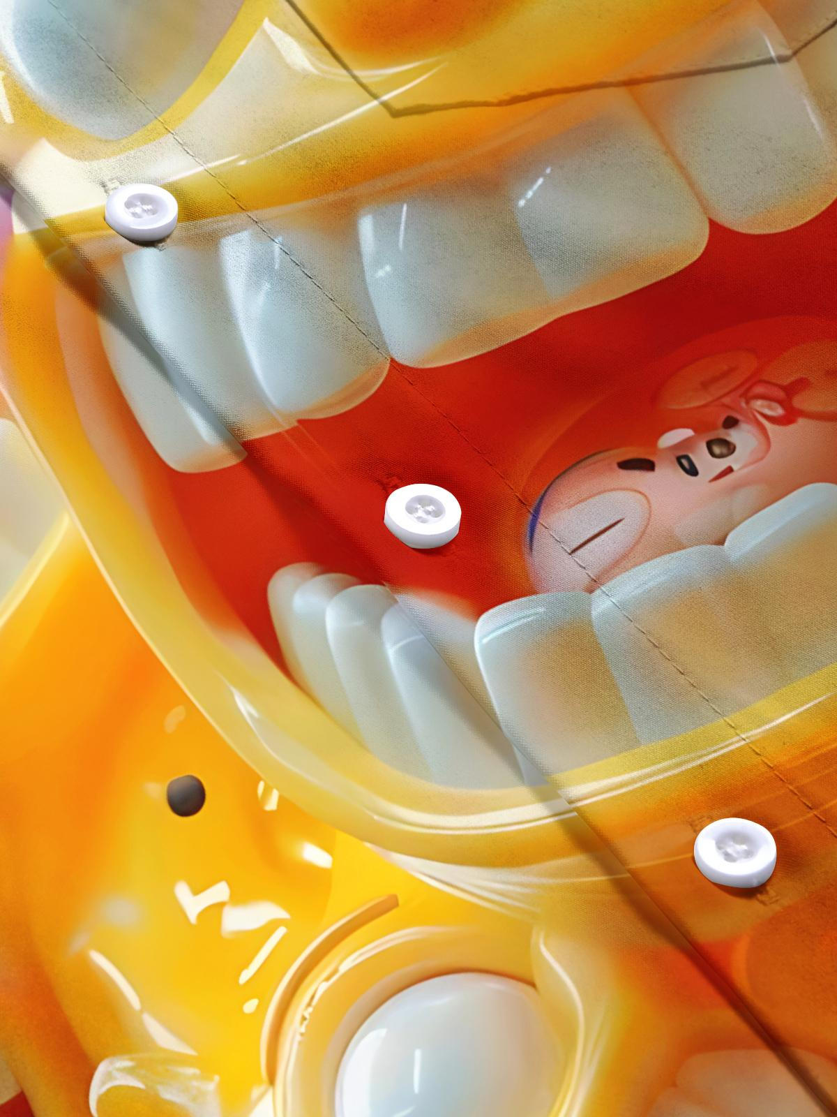 Funny Print Men's Pocket Short Sleeve Shirts