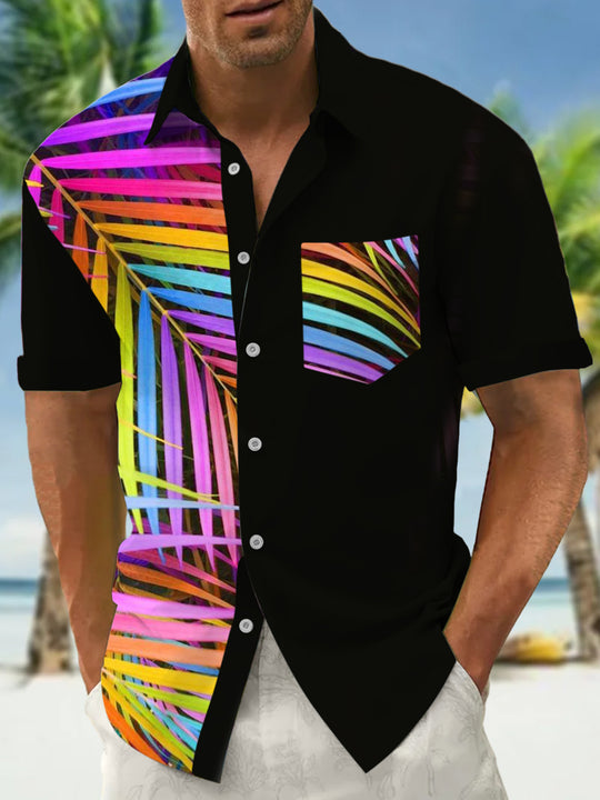 men's colorful patterned sweater shirt front view