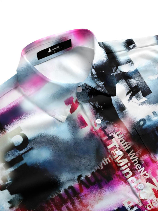 men's color fade shirt side view