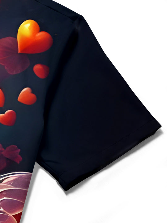 Men's short sleeve shirt pocket detail close-up emphasizing fine stitching and fabric texture